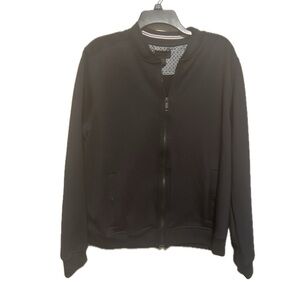 Magaschoni Zip-up Jacket Navy Blue  size Medium Lightweight EUC